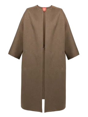 YAYING Crew-neck Ngari Cashmere Coat