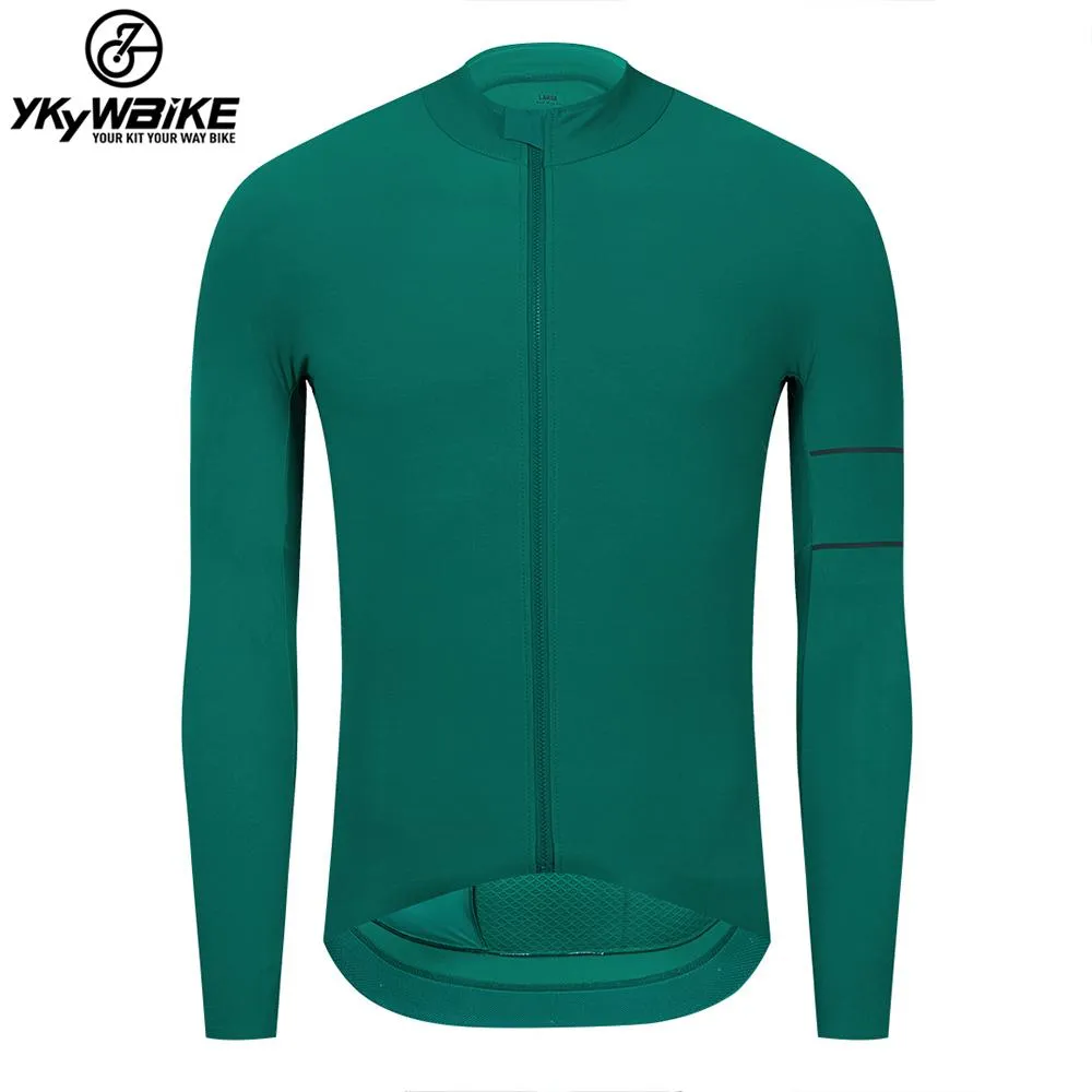 YKYW Men's PRO Team Aero Cycling Jersey Coat Winter 10-20℃ Long Sleeves Race Fit Fleece Thermal 10 Colors