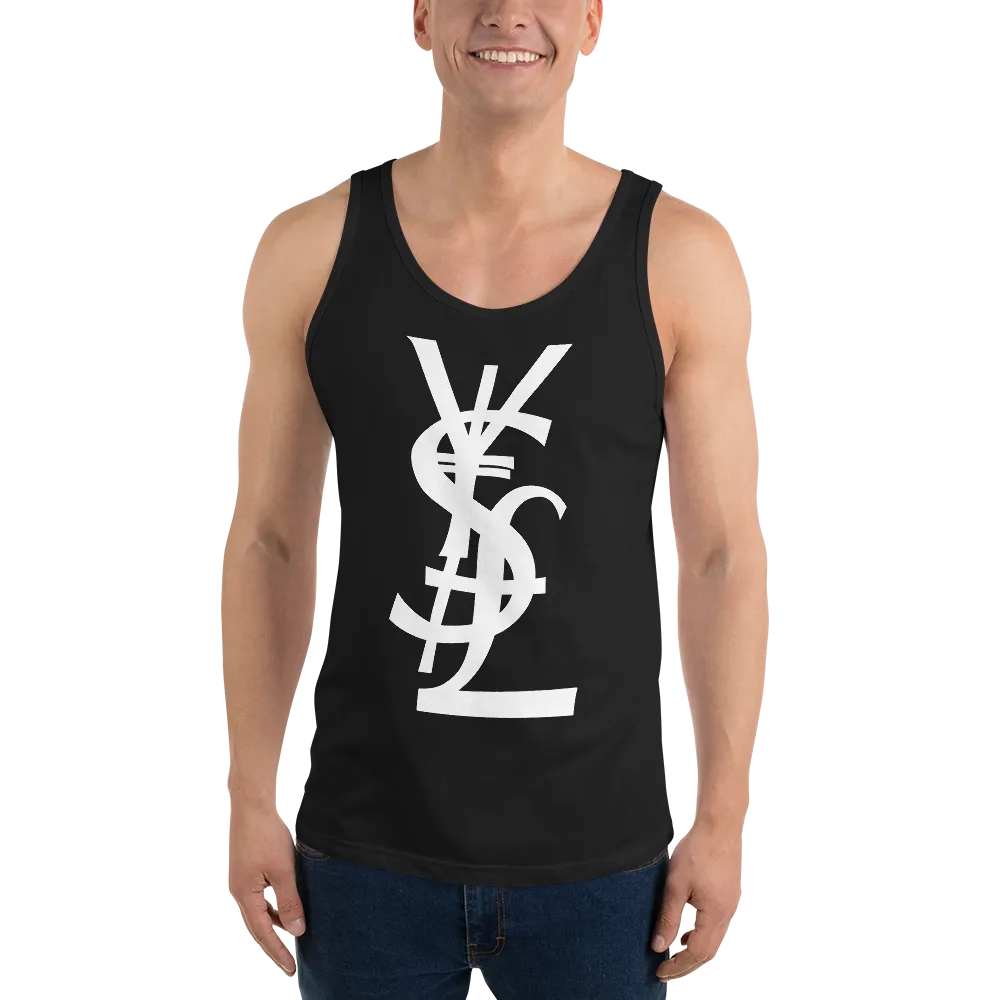 YSL Money Dollar Yen Pound Tank Top