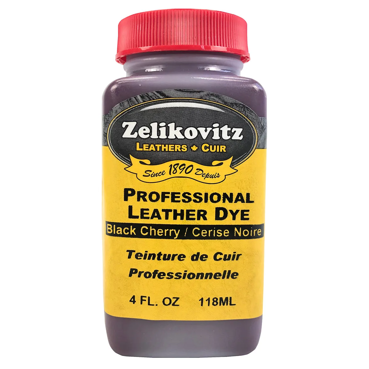 Zeli Pro Waterbased Leather Pigment Dye 4 Ounce Bottles