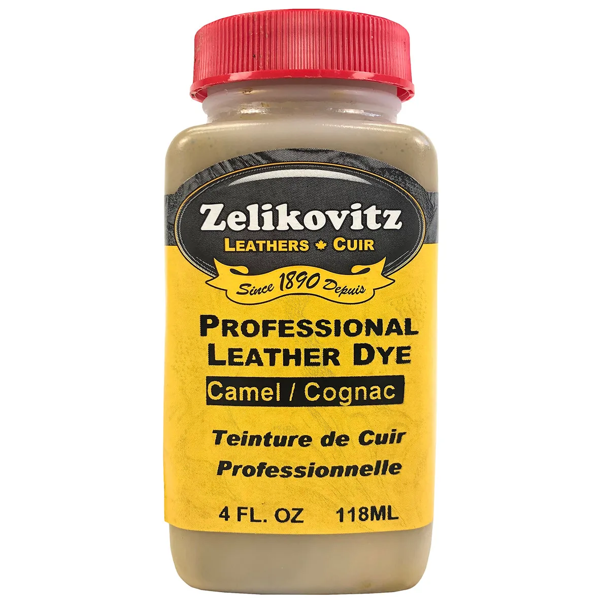 Zeli Pro Waterbased Leather Pigment Dye 4 Ounce Bottles