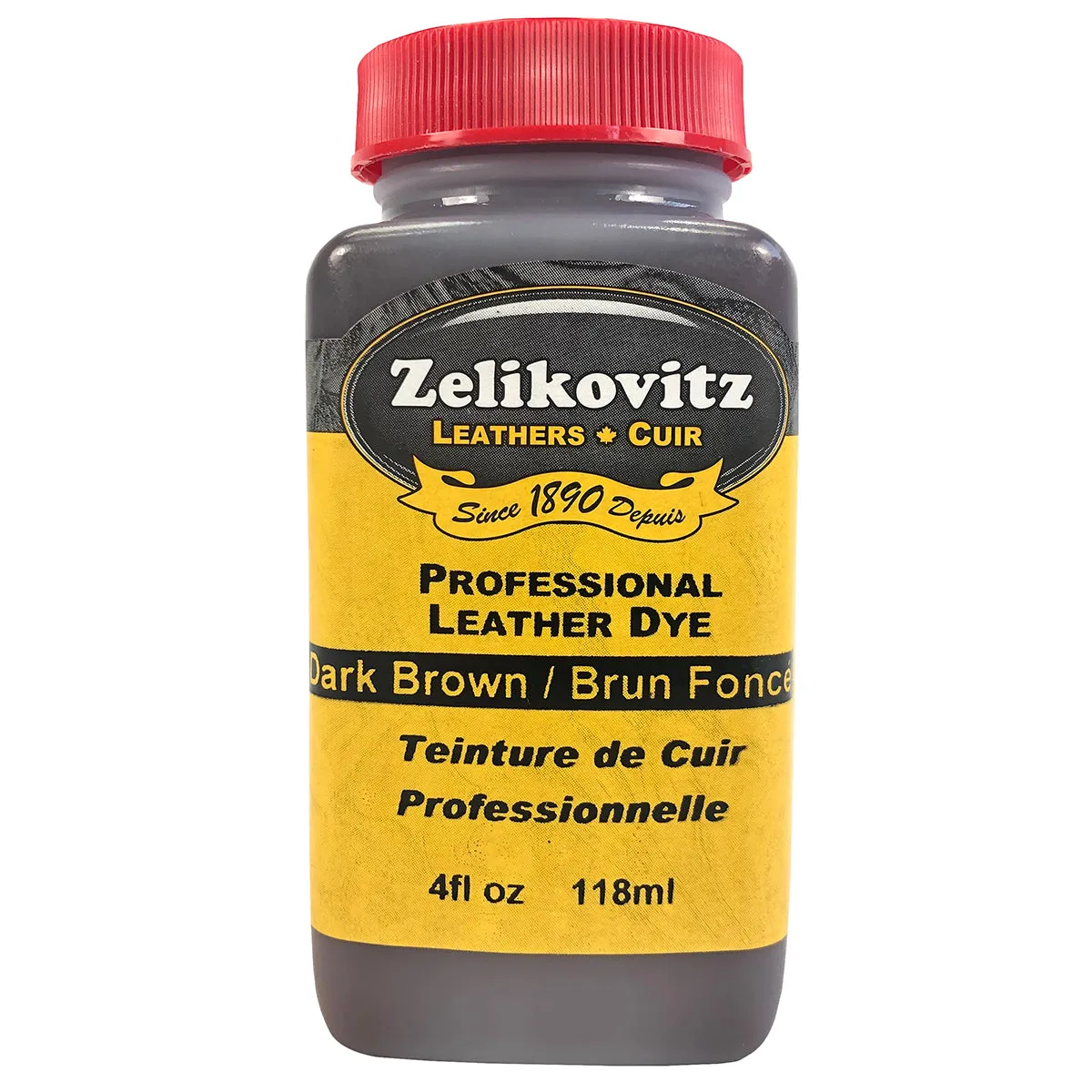 Zeli Pro Waterbased Leather Pigment Dye 4 Ounce Bottles