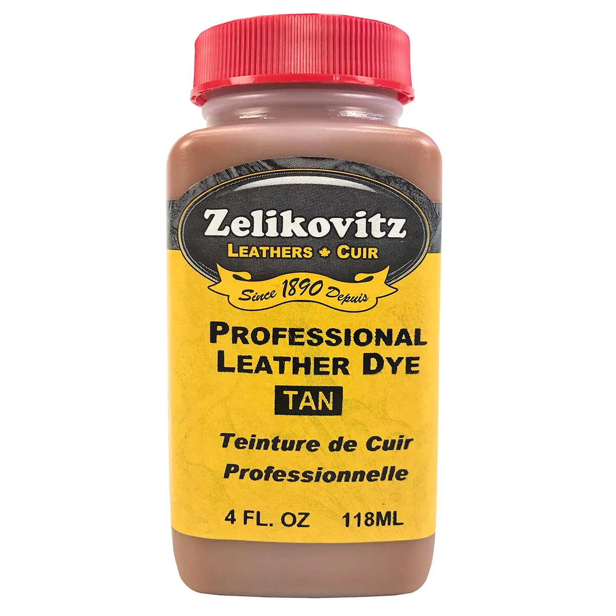 Zeli Pro Waterbased Leather Pigment Dye 4 Ounce Bottles