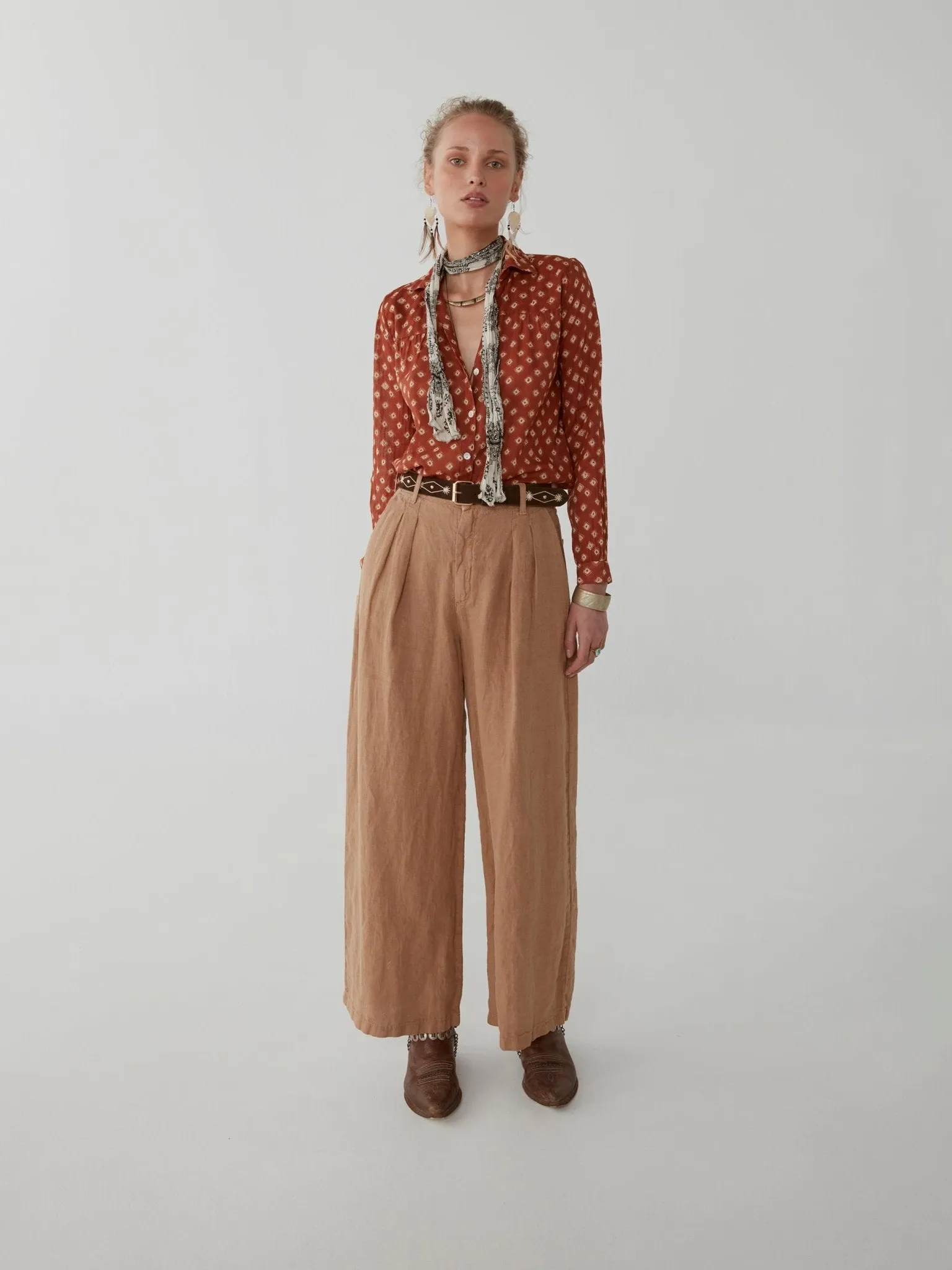 Ziggy Blouse - Bandhani Spring Biscuit